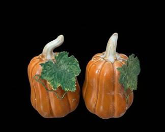 Ceramic Pumpkin Salt and Pepper Shakers