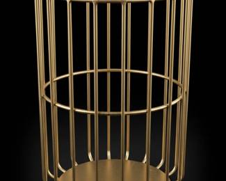 Gold Metal Birdcage Candle Holder or Dessert Stand
