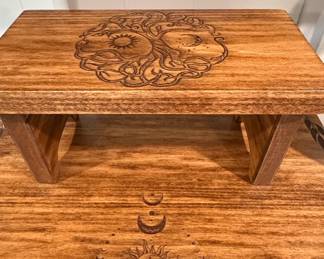 2-Tier Celestial Wood Meditation Table