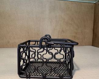 Black Wrought Iron Scroll Design Sugar Packet Holder