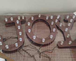 Metal JOY Marquee Letters with LED Lights