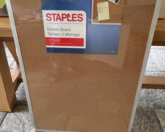 Staples Durable Cork Bulletin Board, Silver Frame, x