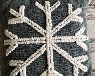 Textured Snowflake Throw Pillow