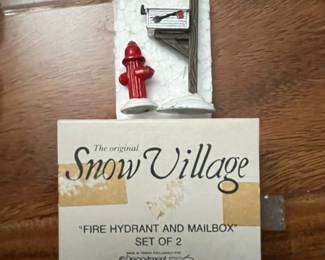 Department The Original Snow Village Fire Hydrant and Mailbox Set of second image