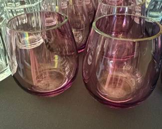 Amethyst Stemless Wine Glasses  Godinger Veneto
