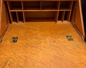 Burl Wood Secretary Desk