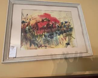 Abstract Watercolor Landscape Painting