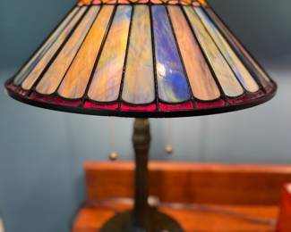 Tiffany - style stained glass lamp