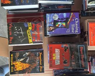Author William Hill hard copy Author on premises  10 separt titles totalling 1800 new books 