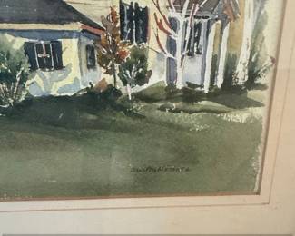 Watercolor Painting of Farmhouse and Barn by Dustin McNam second image