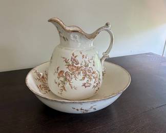 J. Maddock  Sons Lamberton Works Royal Porcelain Pitcher and Bowl Set third image