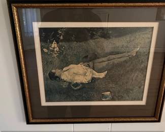 Framed Print of Andrew Wyeths The Berry Picker