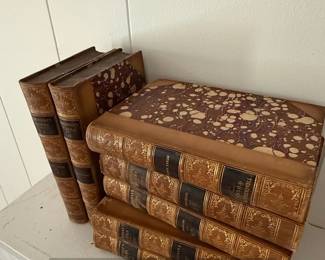 Set of Works of Thackeray LeatherBound Books second image