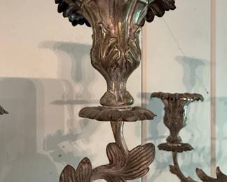 Pair of Ornate SilverPlated Candelabra second image