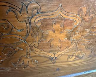 Antique Carved Oak Blanket Chest second image