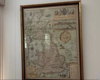 National Geographic Shakespeares Britain Framed Map