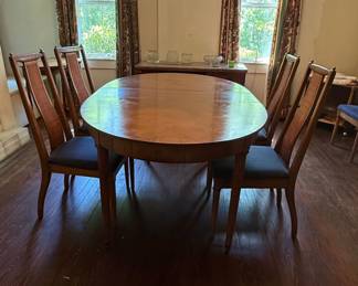 MidCentury Broyhill Lenoir House Dining Table and Chairs Set