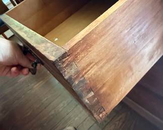 Antique Eastlake Walnut Burl Wood Marble Top Chest of Drawers fifth image