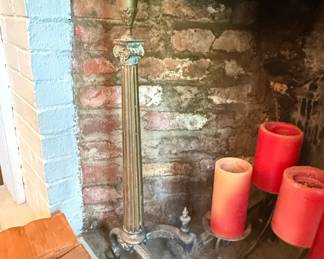 Ornate Fireplace Candelabra with Urn Finial second image