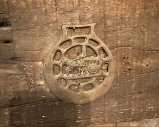 Vintage Cast Iron Tractor and Horse Bridle Ornament