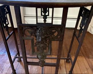 Antique Brass Tray Table with Figural Support second image