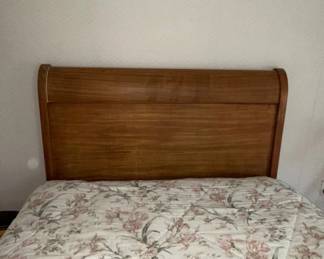 Vintage Wooden Sleigh Bed Headboard second image