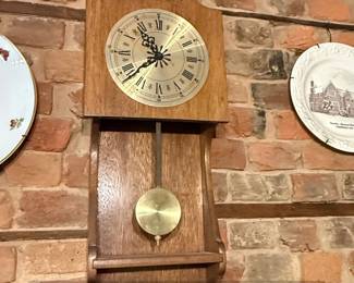 Wooden Wall Clock with Pendulum and Westminster Chime