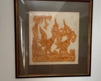 Thai Temple Rice Paper Rubbing