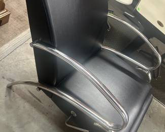 Modernist chrome shampoo chair