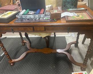 Jacobean style walnut writing desk