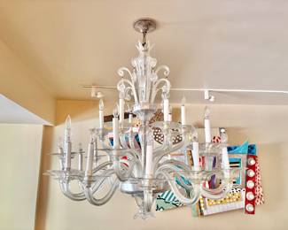 Late 19th Century Venetian 24-Light Chandelier - Removel by Electrician Required