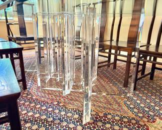 Custom Designed Beveled Glass/Acrylic Dining Table - Bigelow Style