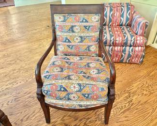 Pair of Custom Upholstered, Down Filled Elba O.A. Armchairs