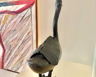 Japanese Bronze Goose Incense Burner