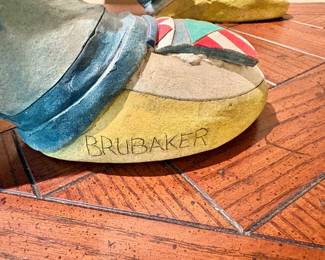 Robert Brubaker Ceramic Art "Red Rock Rider (Two Pieces)