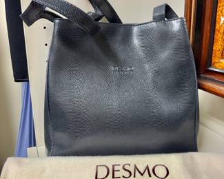 Desmo Italy Navy Blue Handbag with Dust Bag