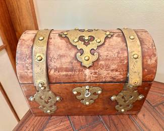 Antique Tea Caddy with Dome Top