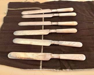 Vintage Mother of Pearl Handled Knives