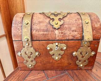 Antique Tea Caddy with Dome Top