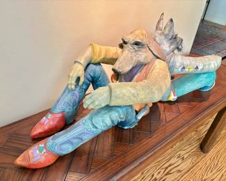 Robert Brubaker Ceramic Art "Red Rock Rider (Two Pieces)