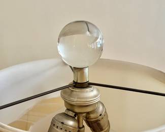 Vintage Lighthouse/Ocean Themed Etched Glass Table Lamp