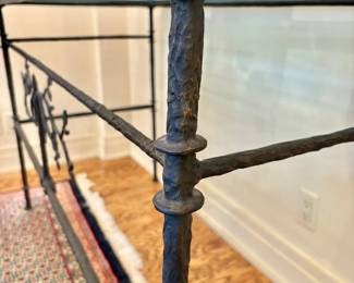 Custom Designed "Tree of Life" Console - Glass and Hand Forged Wrought Iron