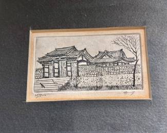 Signed and Numbered Etching