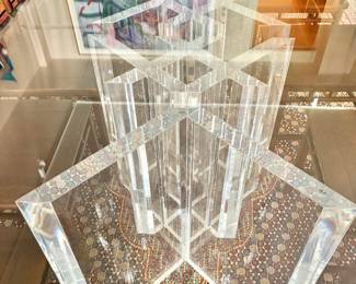 Custom Designed Beveled Glass/Acrylic Dining Table - Bigelow Style