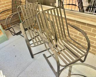 Set of 4 MCM Iron "Bouncy" Chairs