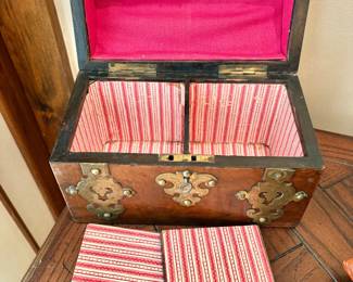 Antique Tea Caddy with Dome Top