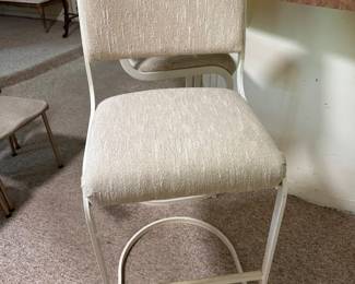 4 vintage metal bar stools