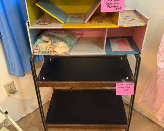 1950's metal doll house, Vintage TV Stand