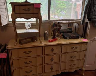 French Provincial dresser and night stand