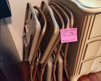 4 Cosco card table chairs 1950's